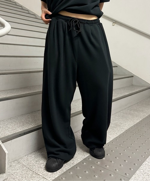 セール】裏毛ヒップロゴプリントスウェットパンツ【SETUP着用可能