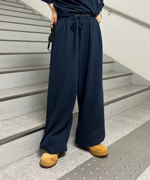 セール】裏毛ヒップロゴプリントスウェットパンツ【SETUP着用可能