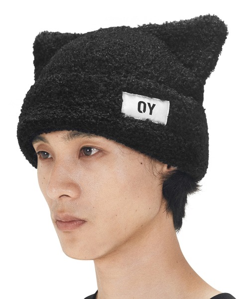 ★OY★EAR LOGO BEANIE - IVORY★正規品/韓国直送料込/人気 OY ニット帽 ニットキャップ 「OY/オーワイ」 EAR LOGO BEANIE