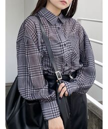 MURUA | ウェーブチェックシアーシャツ(シャツ/ブラウス)