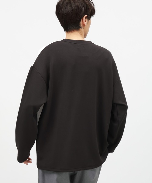 LAKOLE(ラコレ)の「ライトダンボール切替長袖T / 143004(Tシャツ/カットソー・メンズ・ホワイト/アクア/ブラック・MEDIUM/LARGE/X-LARGE)」の5枚目の写真