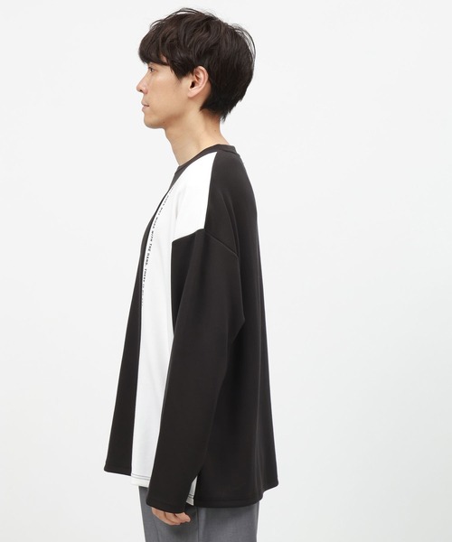 LAKOLE(ラコレ)の「ライトダンボール切替長袖T / 143004(Tシャツ/カットソー・メンズ・ホワイト/アクア/ブラック・MEDIUM/LARGE/X-LARGE)」の10枚目の写真