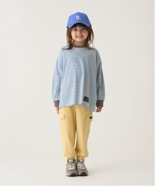 b・ROOM(ビールーム)の「【セットアップ可能】カーゴスウェットパンツ(スウェットパンツ・キッズ・ブルーグレー/ブルー/ライトグリーン/チャコール/オートミール/マスタード・100cm/110cm/120cm/130cm/140cm/150cm)」の18枚目の写真