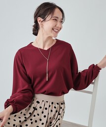 DRESKIP | 【2点セット】大人の上品シルエット アクセサリー付き お袖切替トップス(シャツ/ブラウス)