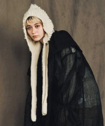 ORIENT MILLINERY(IGg ~i[)́HAND KNIT PIGMO KNIT HOODIE(jbgLbv/r[j[)