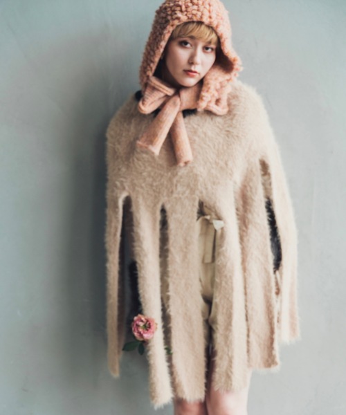 ≪HAND KNIT≫ PIGMO KNIT HOODIE（ニットキャップ/ビーニー）｜ORIENT