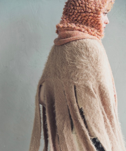 ≪HAND KNIT≫ PIGMO KNIT HOODIE（ニットキャップ/ビーニー）｜ORIENT