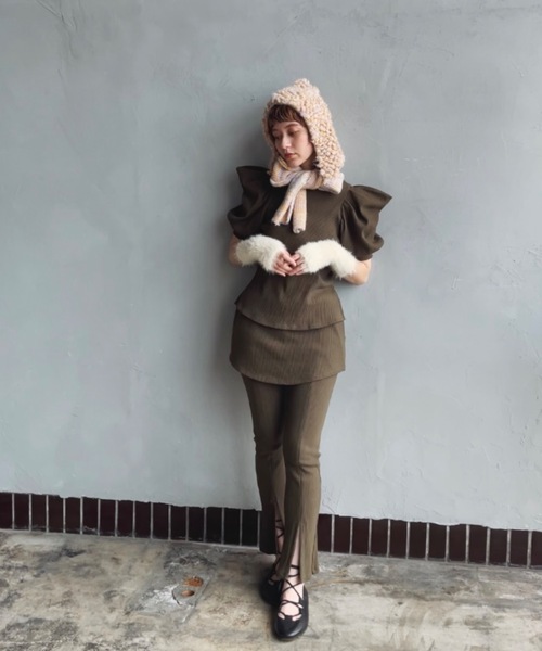 ≪HAND KNIT≫ PIGMO KNIT HOODIE（ニットキャップ/ビーニー）｜ORIENT
