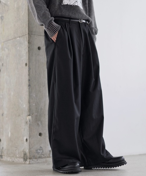 2タックTRツイルワイドバギースラックス（スラックス）｜ETELIO