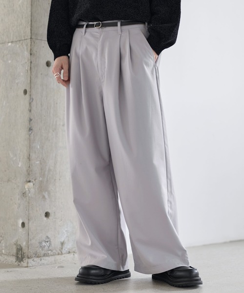 2タックTRツイルワイドバギースラックス（スラックス）｜ETELIO