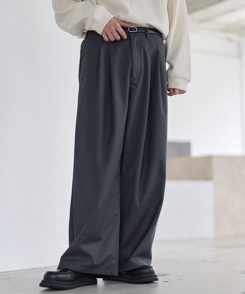 2タックTRツイルワイドバギースラックス（スラックス）｜ETELIO