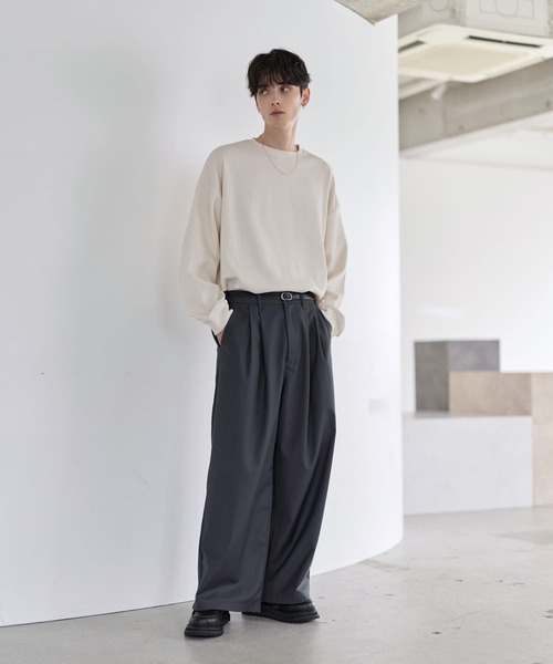 2タックTRツイルワイドバギースラックス（スラックス）｜ETELIO