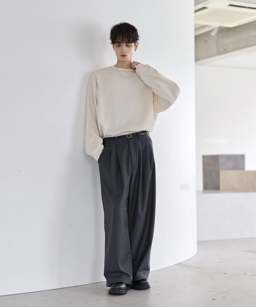 2タックTRツイルワイドバギースラックス（スラックス）｜ETELIO