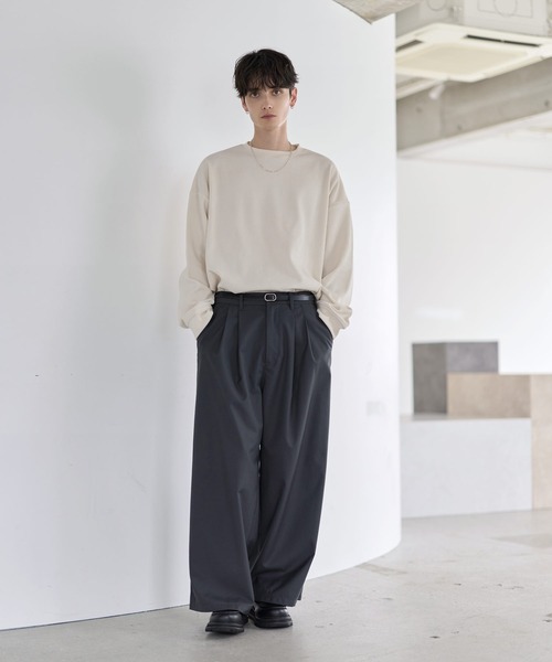 2タックTRツイルワイドバギースラックス（スラックス）｜ETELIO