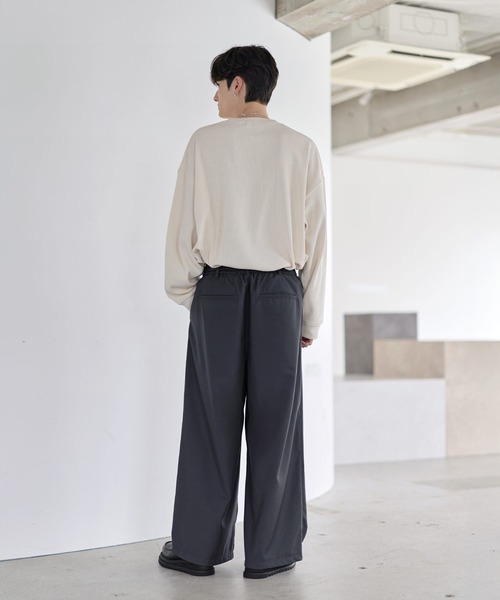 2タックTRツイルワイドバギースラックス（スラックス）｜ETELIO