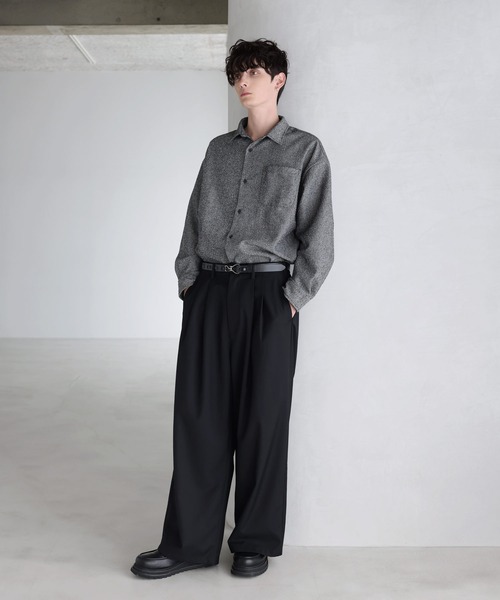 2タックTRツイルワイドバギースラックス（スラックス）｜ETELIO