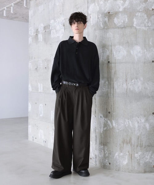 2タックTRツイルワイドバギースラックス（スラックス）｜ETELIO