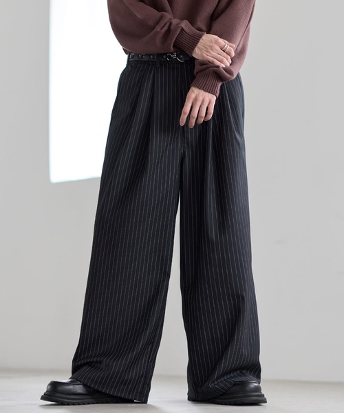 2タックTRツイルワイドバギースラックス(スラックス)|ETELIO 2タックTRツイルワイドバギースラックス(スラックス)|ETELIO