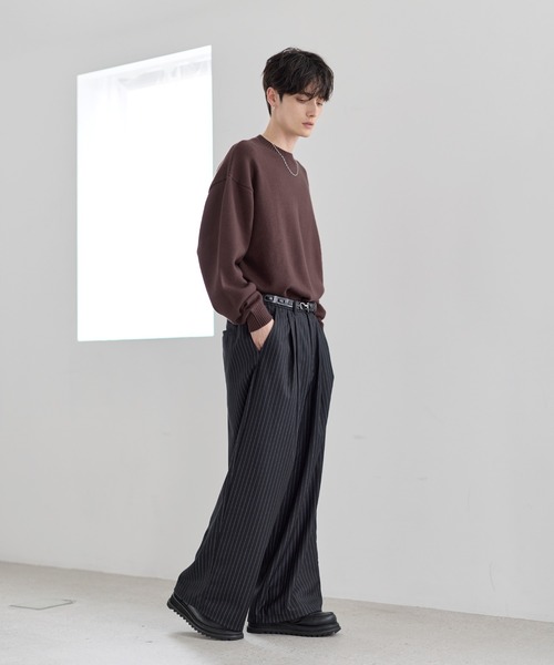 2タックTRツイルワイドバギースラックス（スラックス）｜ETELIO