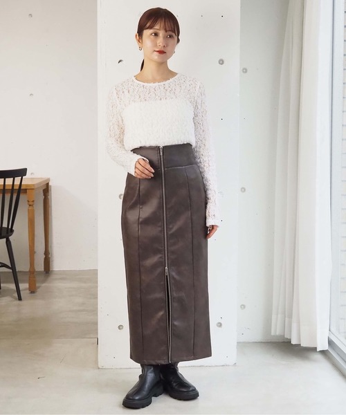 tシャツ 「YOUYILIN」シアーフリルネック オーバーT CHYOUW25s021 レディース メンズ AsRiRe tシャツ 25ss クルーネックフリルシアートップス