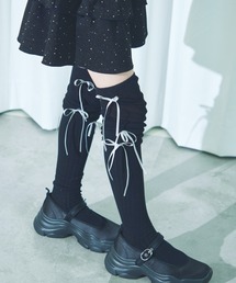 PAIRMANON COEUR（ペアマノンクール）の「【PAIRMANON COEUR】リボンモチーフ付き ニーハイソックス（ソックス/靴下・キッズ）」