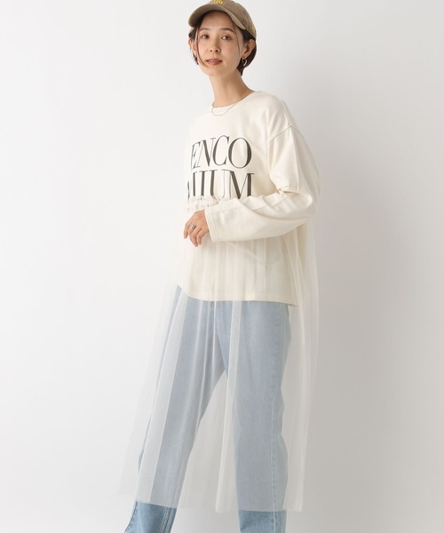 LEPSIM（レプシィム）の「ロゴチュールレイヤー長袖ワンピース　147309（ワンピース・レディース・ブラック/オフホワイト/チャコールグレー・FREE）」の5枚目の写真