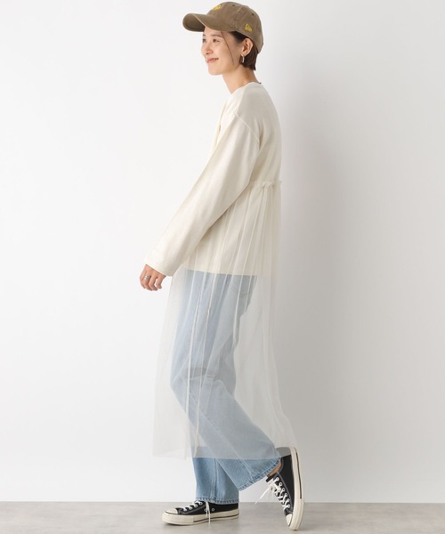 LEPSIM（レプシィム）の「ロゴチュールレイヤー長袖ワンピース　147309（ワンピース・レディース・ブラック/オフホワイト/チャコールグレー・FREE）」の7枚目の写真