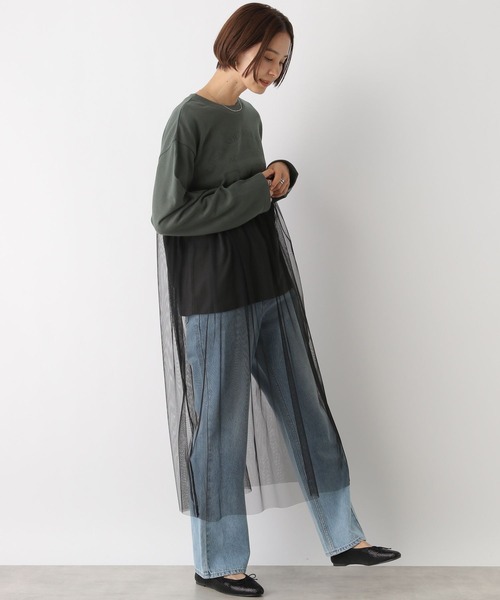 LEPSIM（レプシィム）の「ロゴチュールレイヤー長袖ワンピース　147309（ワンピース・レディース・ブラック/オフホワイト/チャコールグレー・FREE）」の18枚目の写真