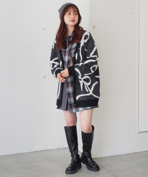 tiptop（ティップトップ）の「フェザーモールリボンVネックカーディガン（カーディガン/ボレロ・レディース・アイボリー/ブラック/チャコールグレー/ブルー・FREE）」の21枚目の写真