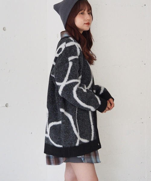 tiptop（ティップトップ）の「フェザーモールリボンVネックカーディガン（カーディガン/ボレロ・レディース・アイボリー/ブラック/チャコールグレー/ブルー・FREE）」の22枚目の写真