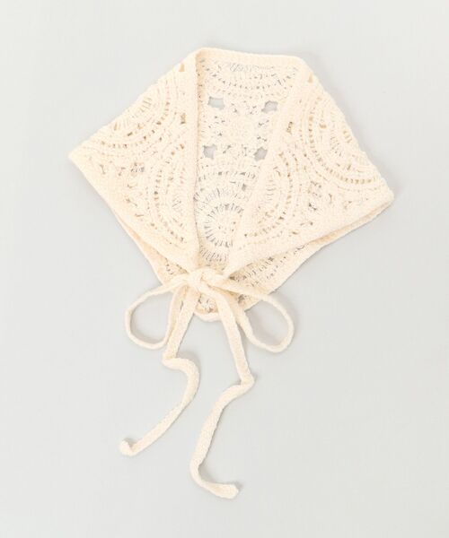 MAJESTIC LEGON（マジェスティックレゴン）の「クロシェバブーシュカ（その他ヘアアクセサリー・レディース・アイボリー・FREE）」の7枚目の写真