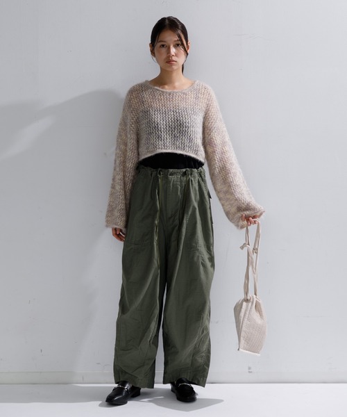 AMERICAN RAG CIE（アメリカンラグシー）の「beej Velour quilting mini bag（ハンドバッグ・レディース・ホワイト/イエロー・FREE）」の3枚目の写真