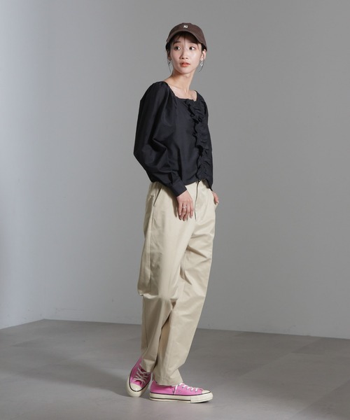 NANO universe(ナノユニバース)の「レディチノパンツ(チノパンツ・レディース・ブラック/ベージュ・S/M)」の10枚目の写真