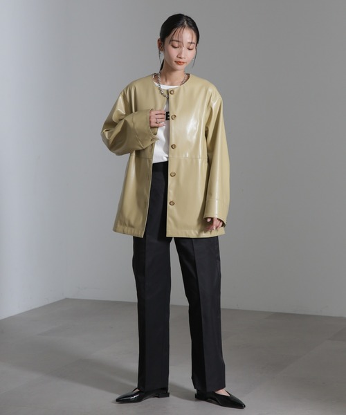 NANO universe(ナノユニバース)の「レディチノパンツ(チノパンツ・レディース・ブラック/ベージュ・S/M)」の16枚目の写真