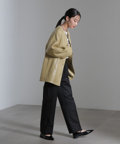 NANO universe(ナノユニバース)の「レディチノパンツ(チノパンツ・レディース・ブラック/ベージュ・S/M)」の18枚目の写真