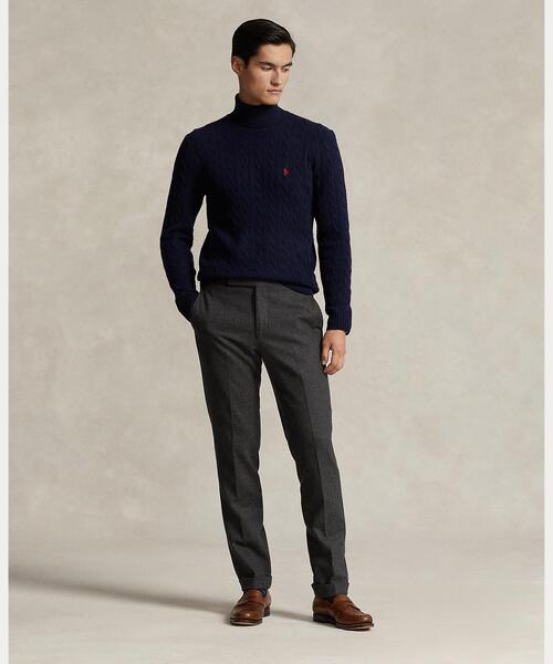POLO RALPH LAUREN（ポロ ラルフ ローレン）の「ケーブル ウールカシミヤ タートルネック セーター（ニット/セーター・メンズ・ブルー・L/M/S/XL/XS/XXL）」の3枚目の写真