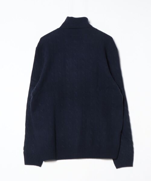 POLO RALPH LAUREN（ポロ ラルフ ローレン）の「ケーブル ウールカシミヤ タートルネック セーター（ニット/セーター・メンズ・ブルー・L/M/S/XL/XS/XXL）」の7枚目の写真