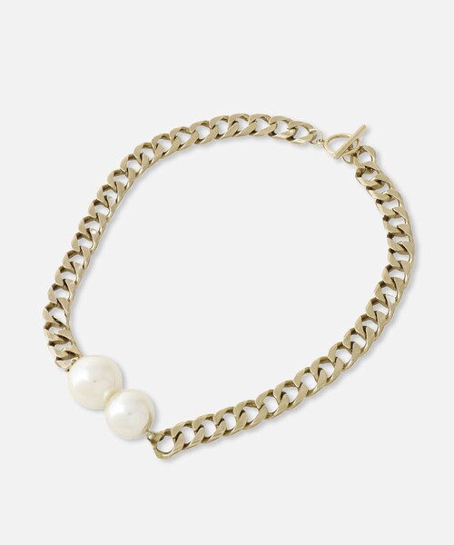 【セール】ビッグパールモチーフチェーンネックレス（ネックレス）｜allureville（アルアバイル）