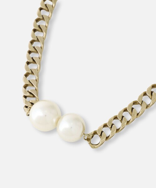 【セール】ビッグパールモチーフチェーンネックレス（ネックレス）｜allureville（アルアバイル）