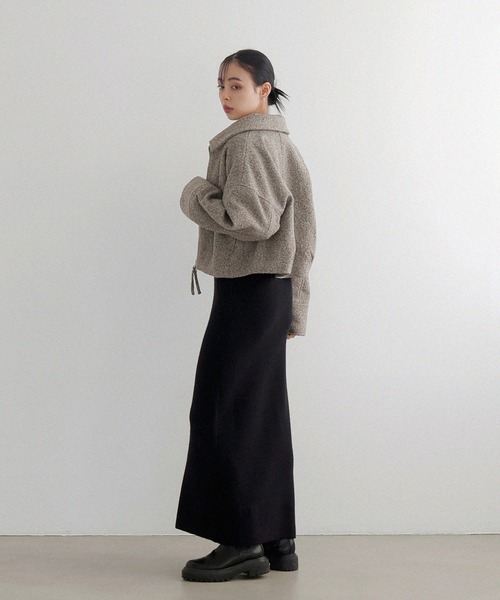 LIAN(リアン)の「ループツイードショートジャケット(ブルゾン・レディース・アイボリー/グレー/イエロー/ブラウン・FREE)」の7枚目の写真