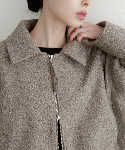 LIAN(リアン)の「ループツイードショートジャケット(ブルゾン・レディース・アイボリー/グレー/イエロー/ブラウン・FREE)」の12枚目の写真