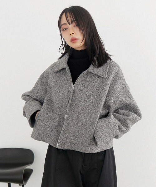セール】ループツイードショートジャケット（ブルゾン）｜LIAN（リアン