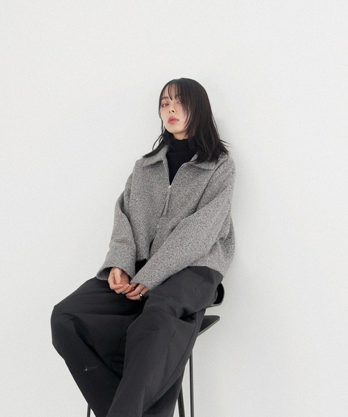 LIAN(リアン)の「ループツイードショートジャケット(ブルゾン・レディース・アイボリー/グレー/イエロー/ブラウン・FREE)」の15枚目の写真