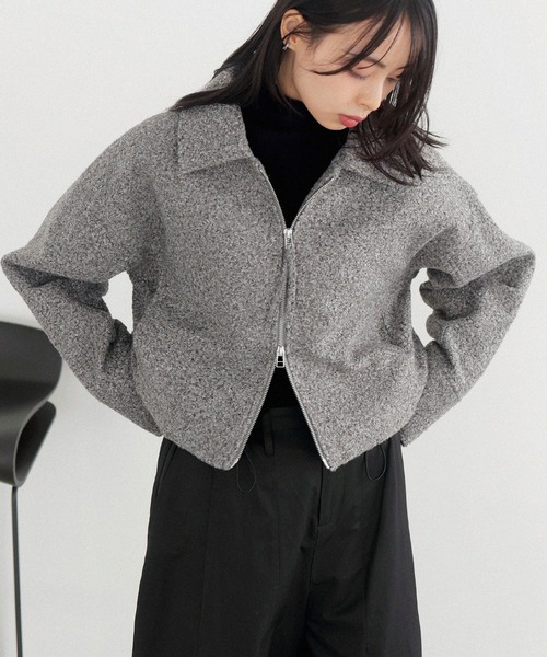 LIAN(リアン)の「ループツイードショートジャケット(ブルゾン・レディース・アイボリー/グレー/イエロー/ブラウン・FREE)」の21枚目の写真