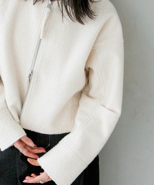 【新品・タグ付き】N. スラブツイードショートブルゾン　ツイードジャケット 新品・タグ付き】N. スラブツイードショートブルゾン ツイード