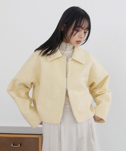 セール】ループツイードショートジャケット（ブルゾン）｜LIAN（リアン
