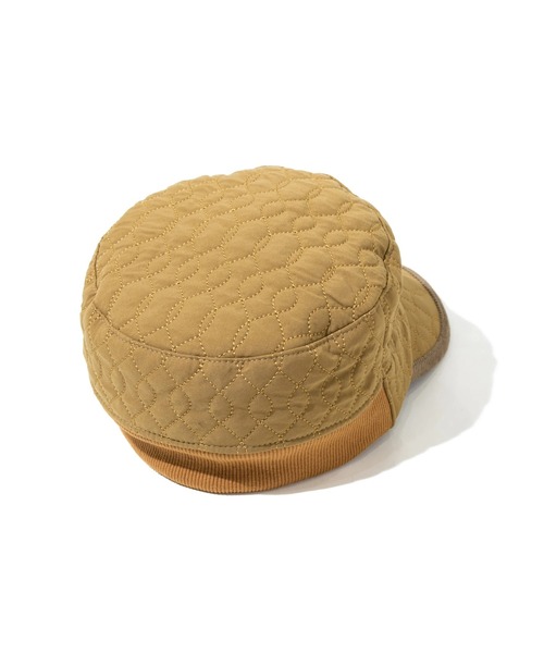 Clef（クレ）の「Clef/クレ　QUILTING RIB WORK CAP（キャップ・メンズ・オリーブ/ブラック/ベージュ・FREE）」の5枚目の写真