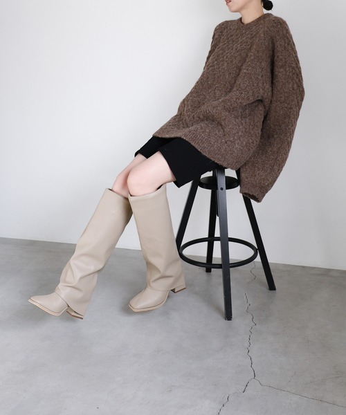セール】レイヤードロングブーツ（ブーツ）｜select MOCA（セレクト