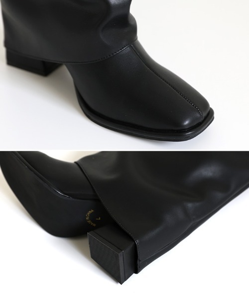 セール】レイヤードロングブーツ（ブーツ）｜select MOCA（セレクト