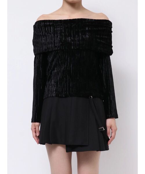 EATME（イートミー）の「ベロアプリーツTOP（Tシャツ/カットソー・レディース・ブラック/アイボリー/ピンク・FREE）」の11枚目の写真